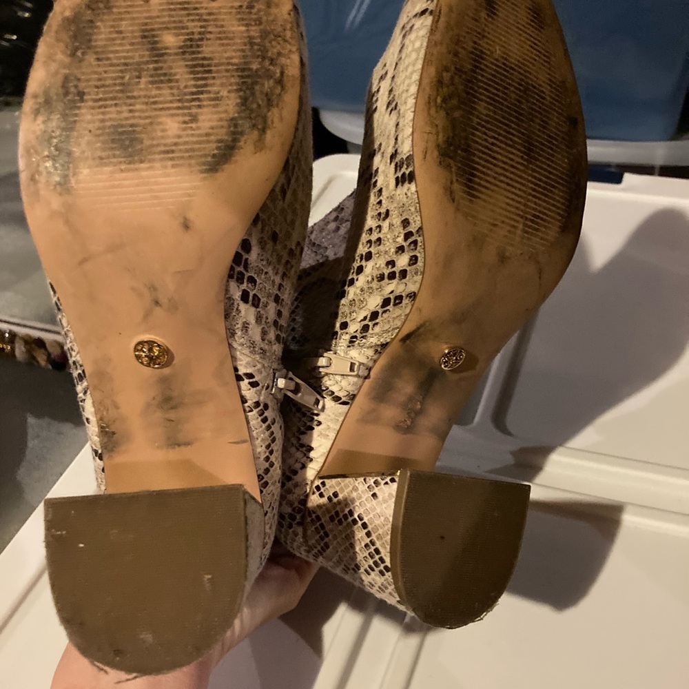 Adorable And Comfortable Python Skin Booties Worn… - image 5